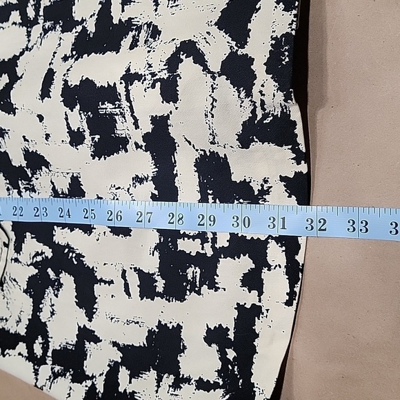 Hazel Size S Black and Cream Colored Swing Jacket, 3/4 Length Balloon Sleeves - Picture 10 of 12